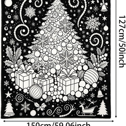 Christmas DIY Coloring Blanket with Markers